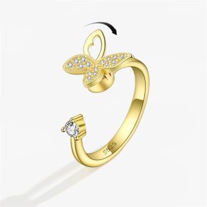 Spinning butterfly ring