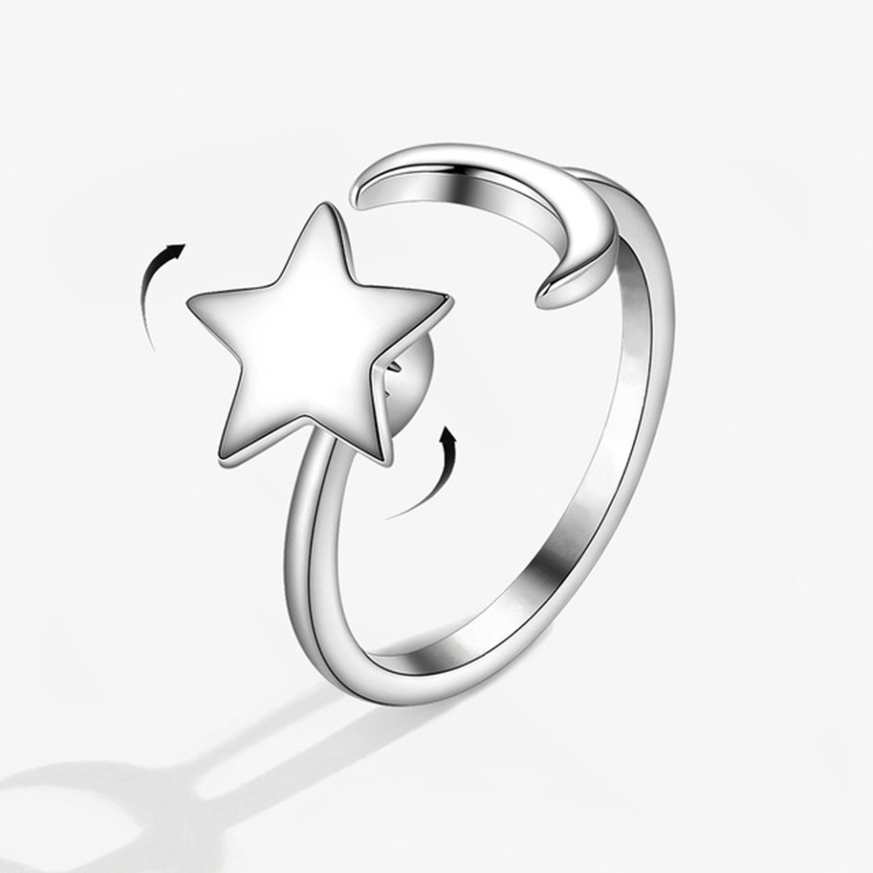 Anxiety Ring Moon Star