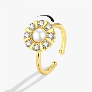 Anti anxiety ring gold