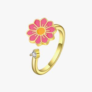 anxiety ring flower red